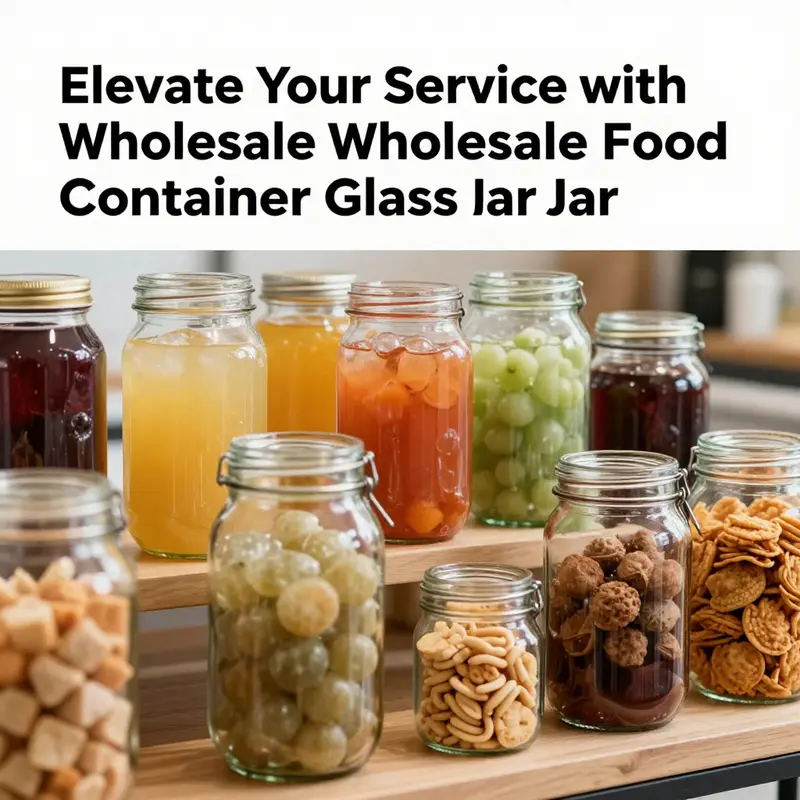 Showcasing the variety and appeal of glass jars suitable for diverse food and beverage items.