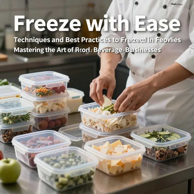 A selection of freezer-safe plastic containers ideal for preserving food quality during freezing.
