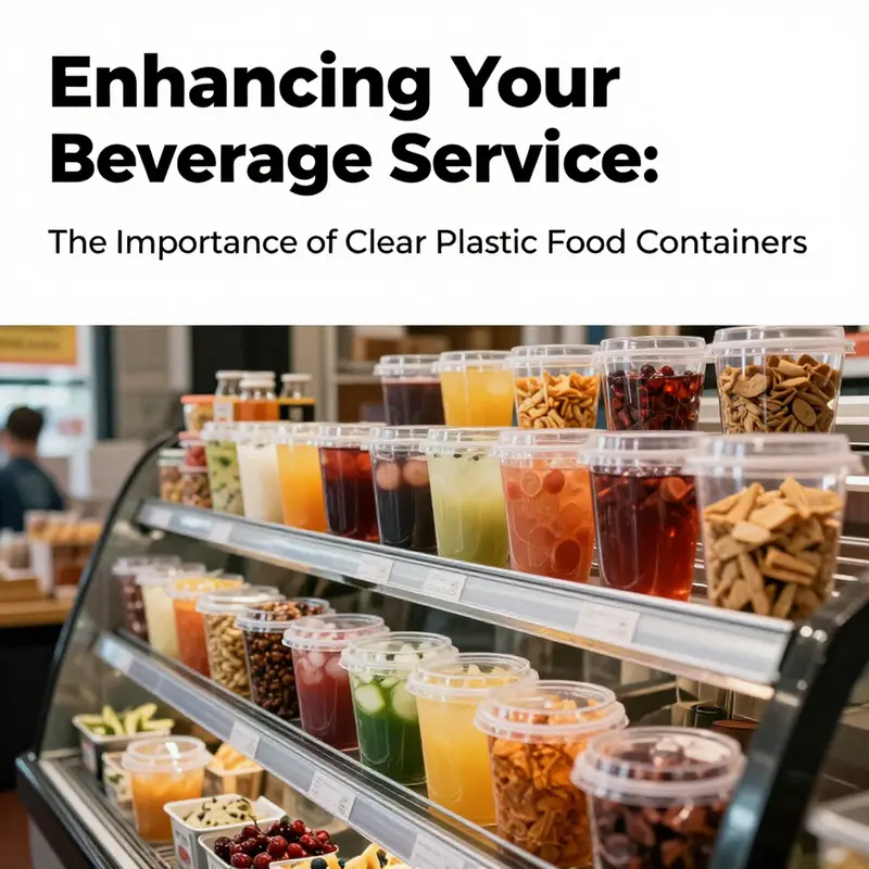 Energetic beverage shop filled with clear plastic containers showcasing drinks and snacks, emphasizing food visibility and freshness.
