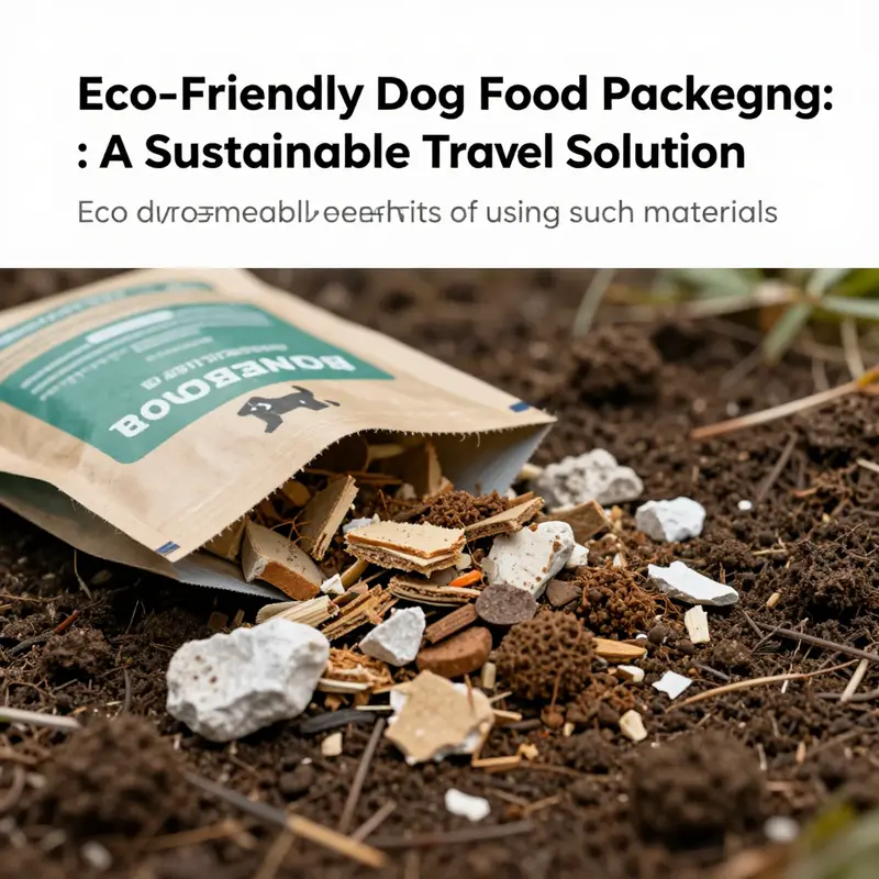 Innovative eco-friendly dog food packaging solutions designed for sustainability and travel convenience.