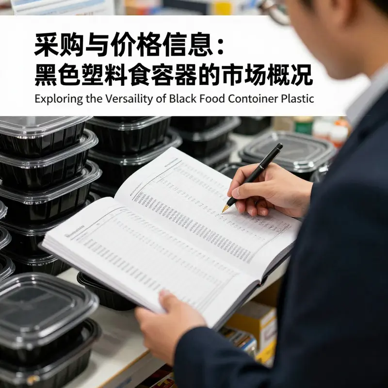 Diverse designs of black plastic food containers designed for food service.
