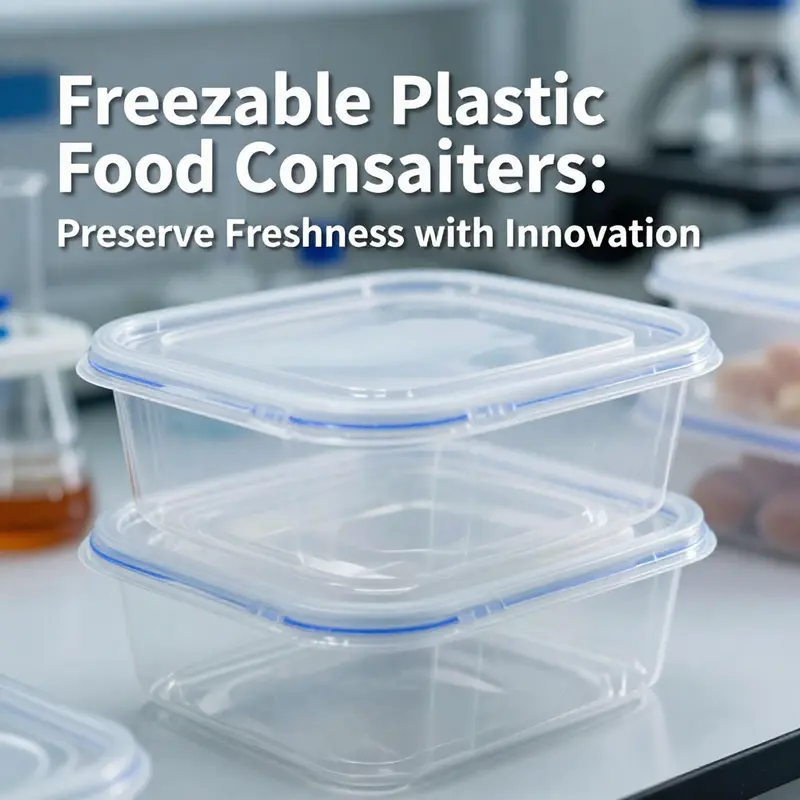 A showcase of innovative freezable plastic food containers designed for efficiency and preservation.