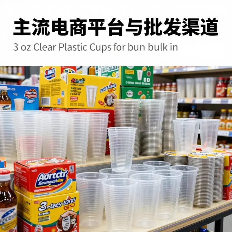 A visual representation of diverse suppliers for bulk 3 oz clear plastic cups.
