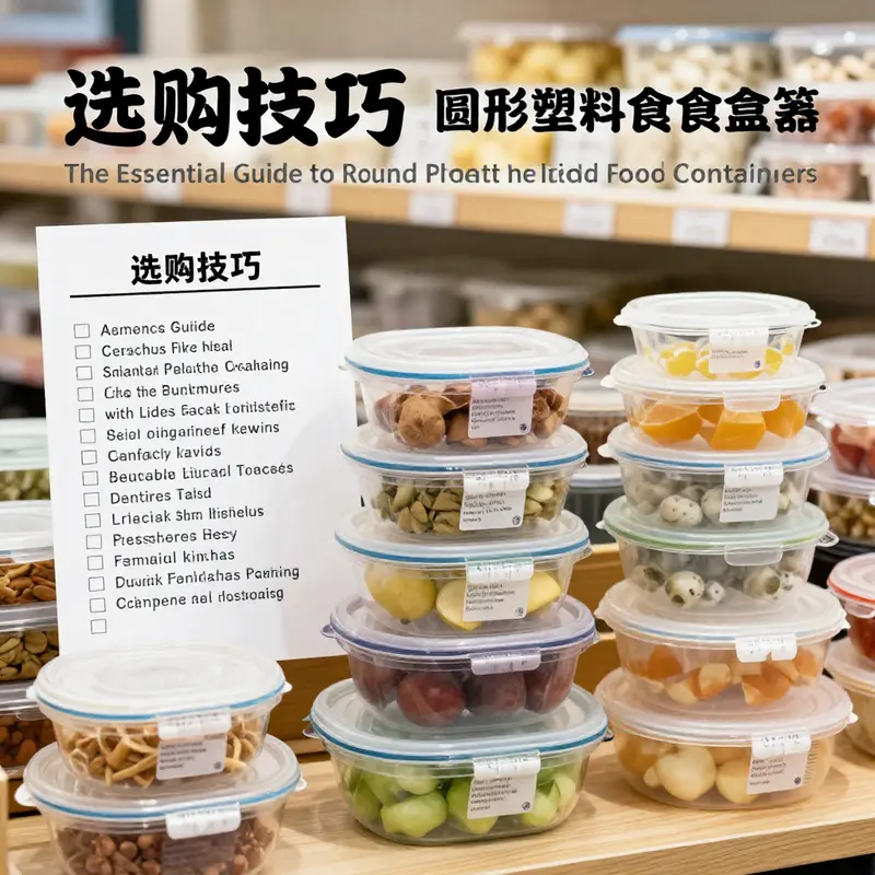 A selection of microwave-safe round plastic food containers showcasing their key material properties.