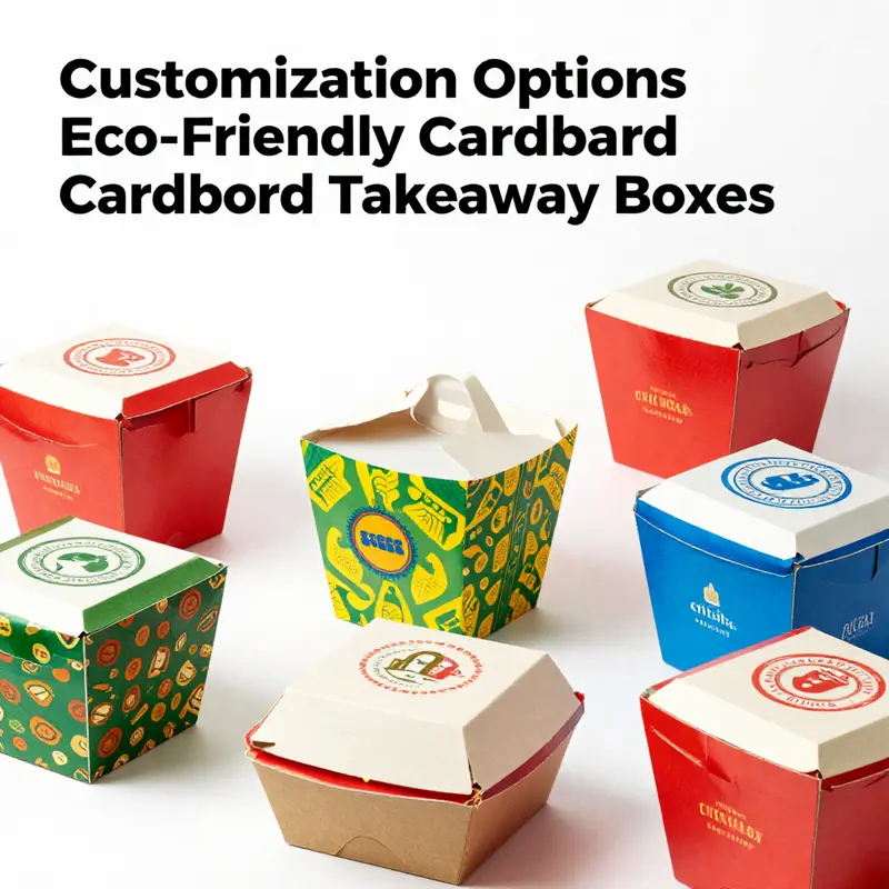 A visual representation of the material strengths and designs of cardboard takeaway boxes with food items.
