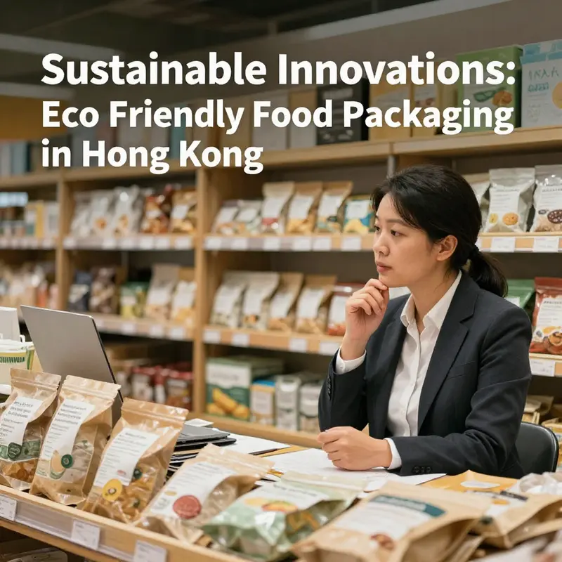 Eco friendly packaging innovations on display, showcasing the move towards sustainability in Hong Kong’s food and beverage sector.