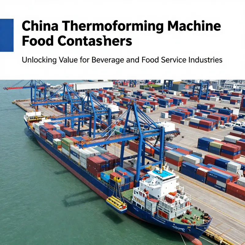 A modern Chinese factory producing plastic food containers using advanced thermoforming machines for wholesalers worldwide.