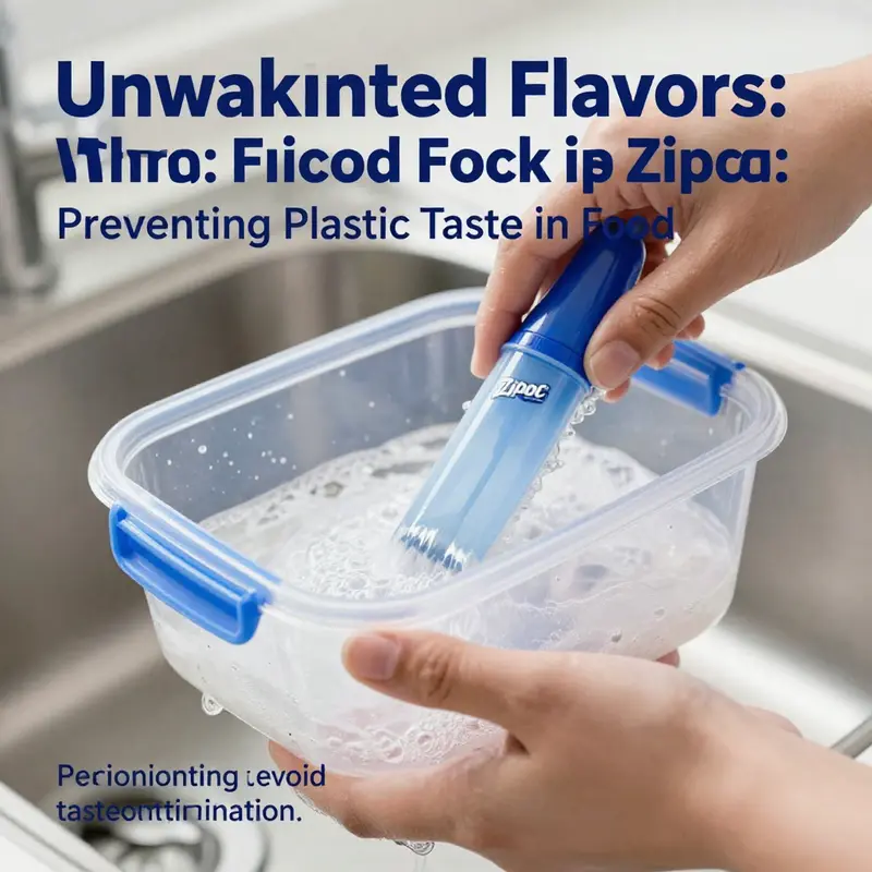 Aging and degraded Ziploc containers can release undesirable flavors into stored foods.