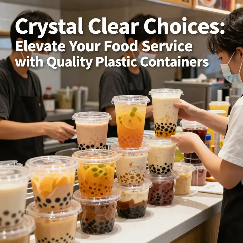 Showcasing various types of clear plastic containers that highlight durability and transparency.