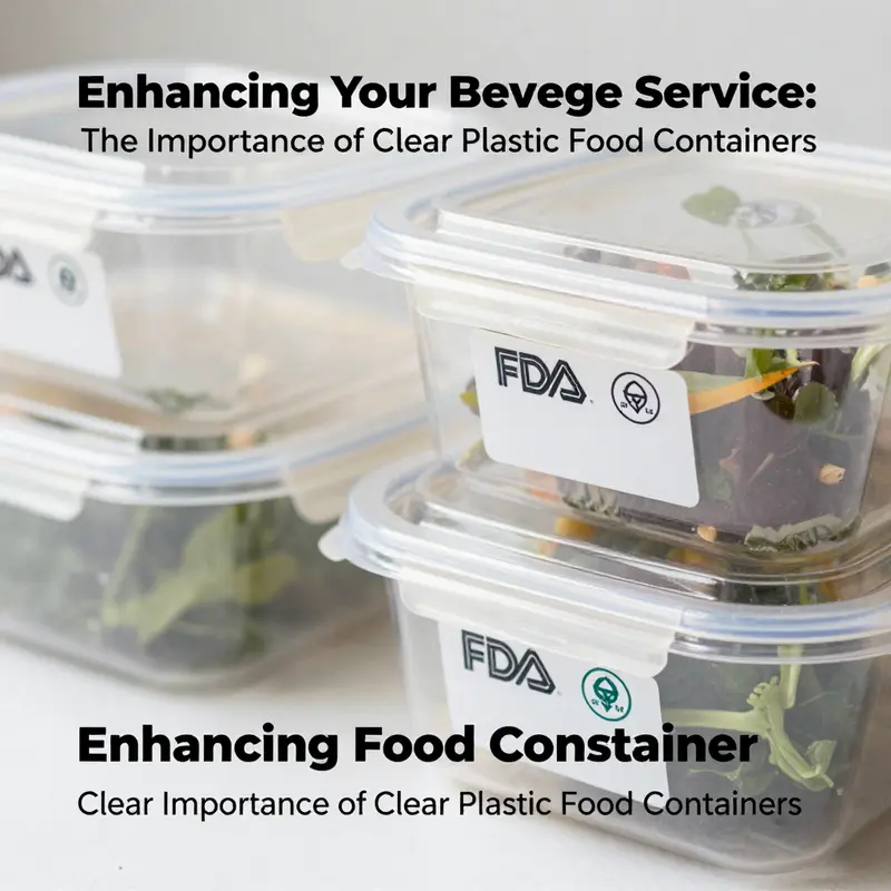 A variety of clear plastic food containers suitable for different storage needs in food service.
