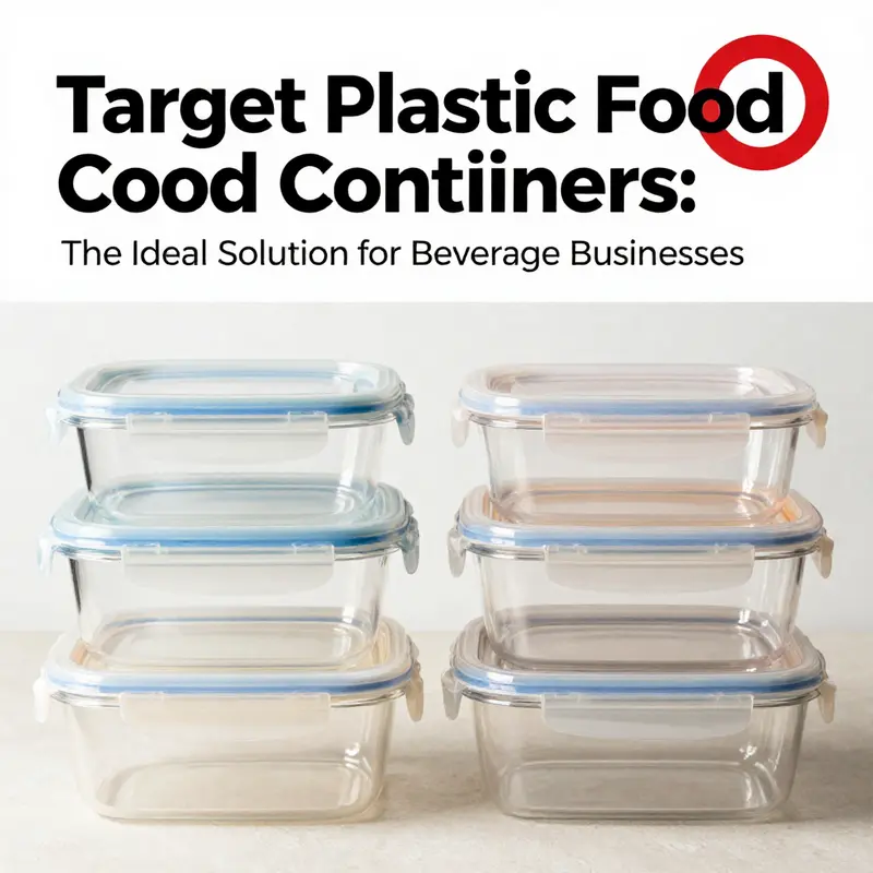 Sturdy Target plastic food storage containers designed for safe food storage.