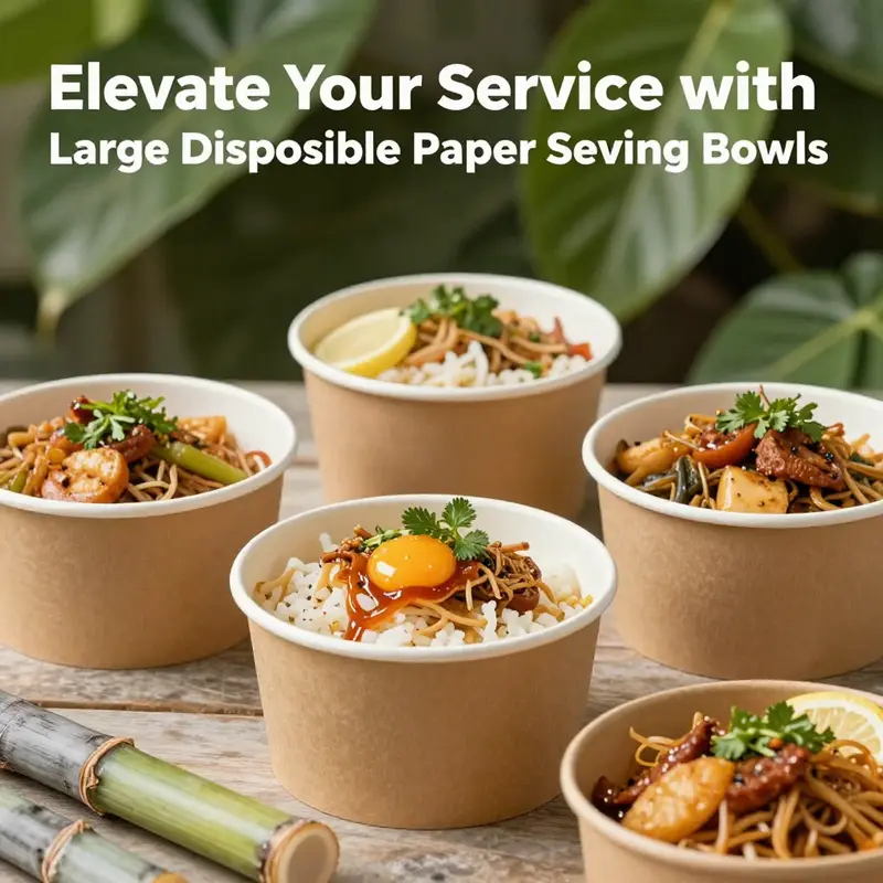 Coated paper bowls are ideal for sauces and moist foods, enhancing both presentation and functionality.