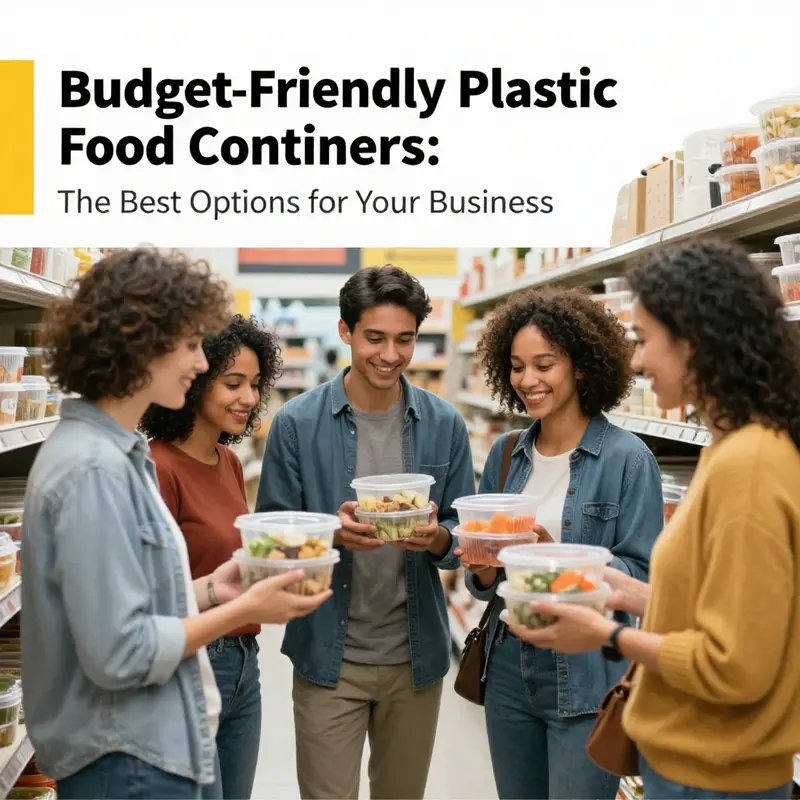 An array of budget-friendly plastic food containers ideal for different food service applications.
