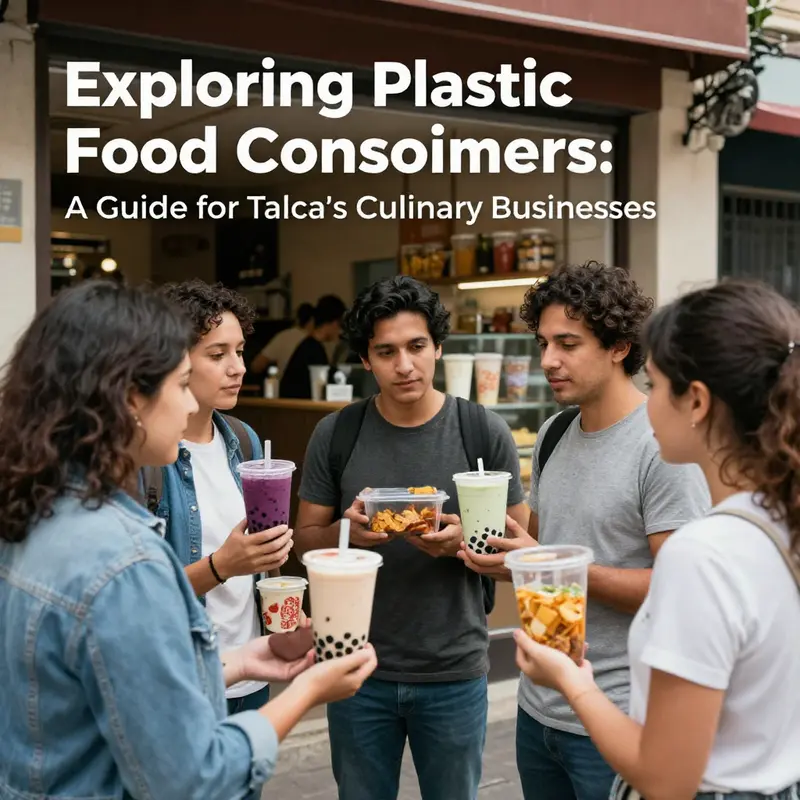 The vibrant market in Talca showcases a variety of plastic food containers for diverse culinary needs.