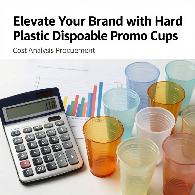 A comparison of PETE and HIPS hard plastic disposable cups showcasing their designs and beverage applications.