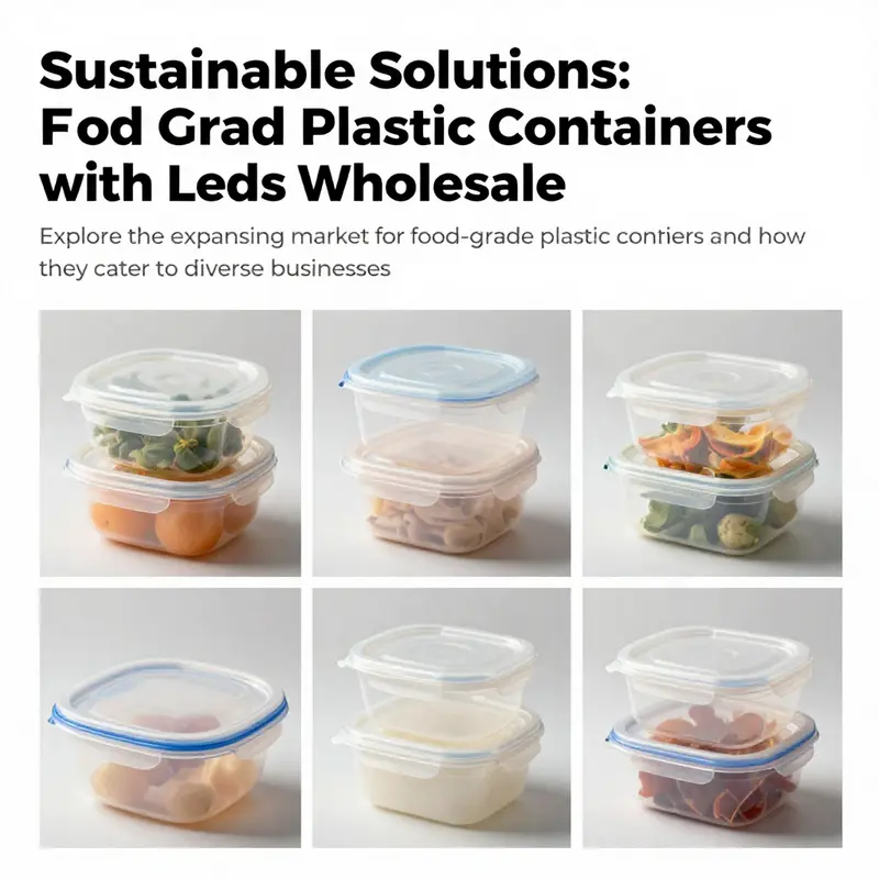 An attractive display of food-grade plastic containers with lids suitable for wholesale use in restaurants and catering.