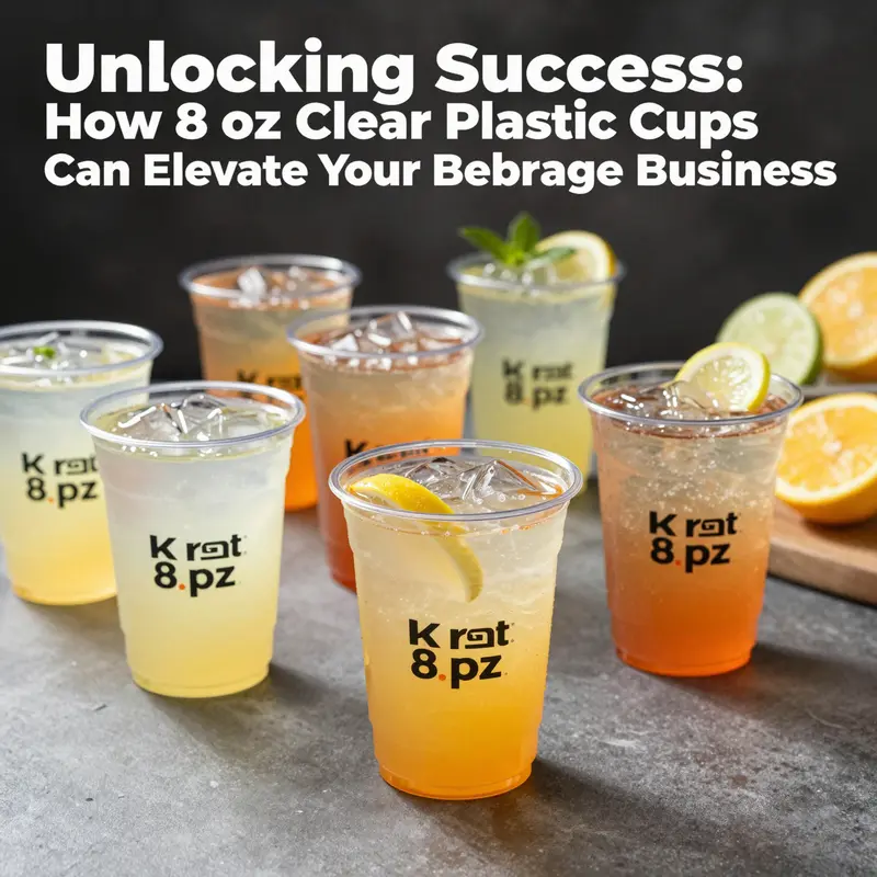 Colorful drinks served in Karat 8 oz clear plastic cups, elegantly arranged in an inviting food service environment.