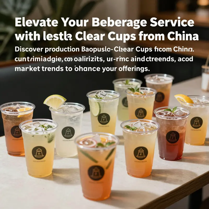 An inviting table set with clear plastic cups filled with colorful beverages, highlighting the attractiveness of wholesale serving options.