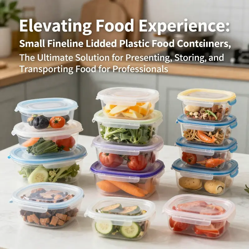 A display of colorful small fineline lidded plastic food containers filled with fresh ingredients, creating an inviting and appetizing scene.