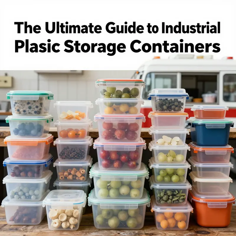 Various industrial plastic food storage containers representing their versatility and importance in food service.
