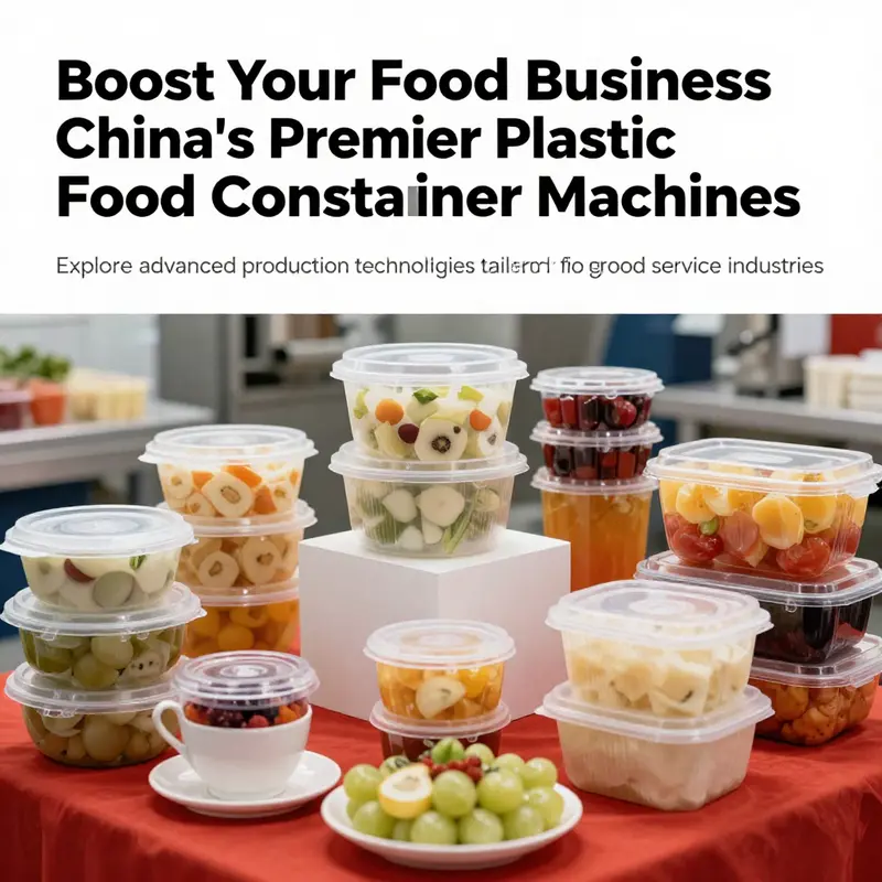 Colorful display of various types of plastic food containers, emphasizing innovation and efficiency in the packaging industry.