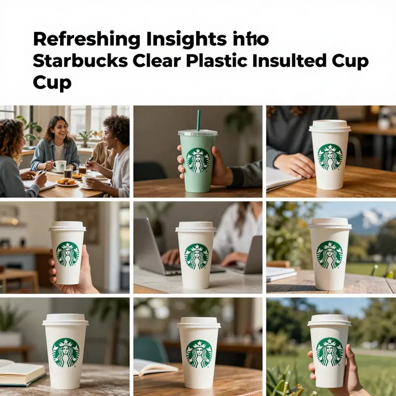 Detailed view of the Starbucks Clear Plastic Insulated Cup revealing its double-wall design and vibrant beverage.