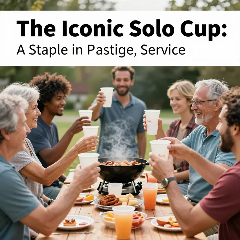 Solo cups abandoned on a beach, representing the environmental challenges posed by single-use plastics.