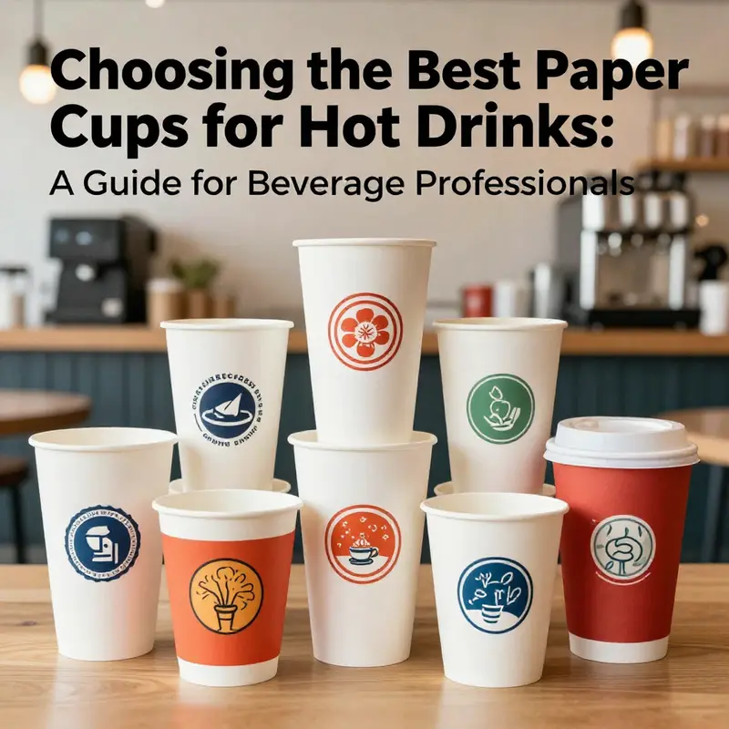 Various double-wall paper cups designed for hot drinks, illustrating their insulation capabilities and professional appearance.