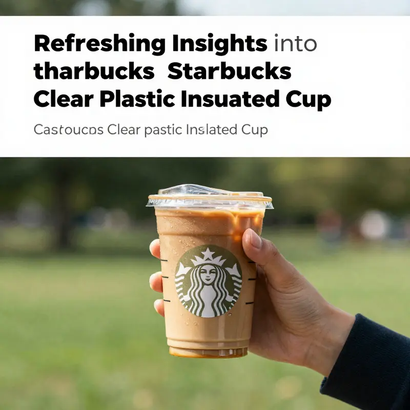 Detailed view of the Starbucks Clear Plastic Insulated Cup revealing its double-wall design and vibrant beverage.