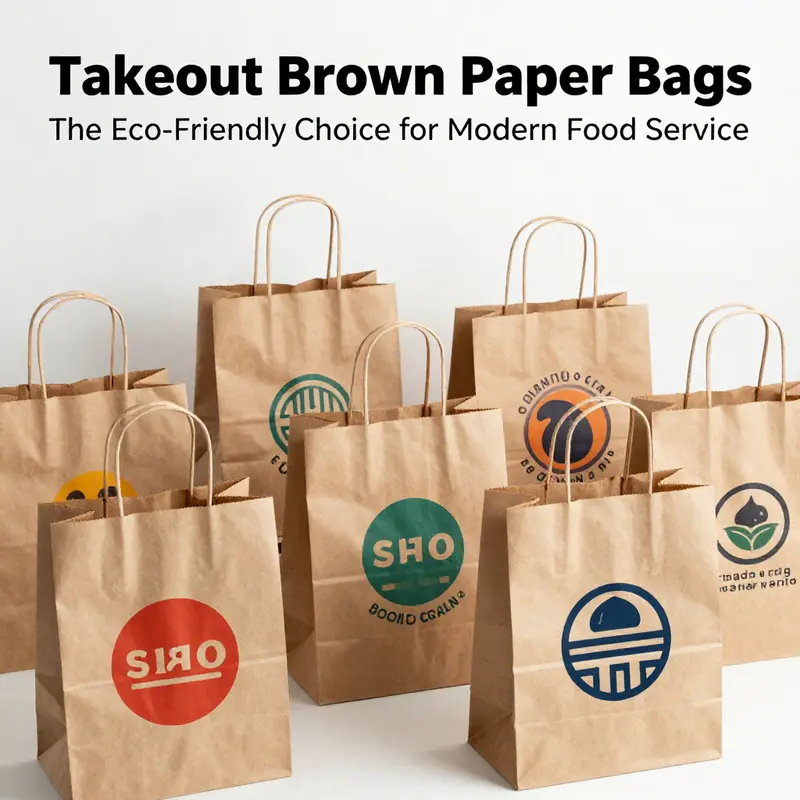 Brown paper bags represent a sustainable choice in food service packaging.