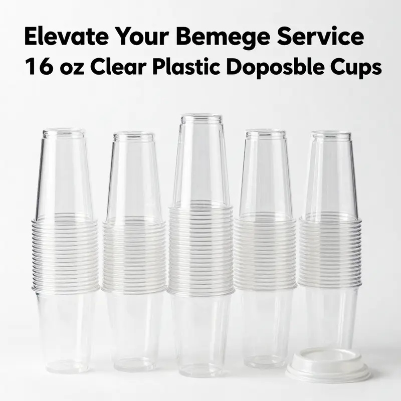 The clarity and safety of 16 oz clear plastic cups filled with vibrant beverages emphasize their quality.