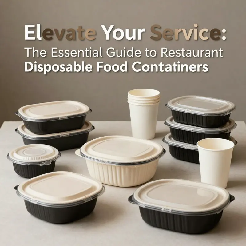 A diverse selection of innovative disposable food containers showcasing the range of materials available for modern restaurants.