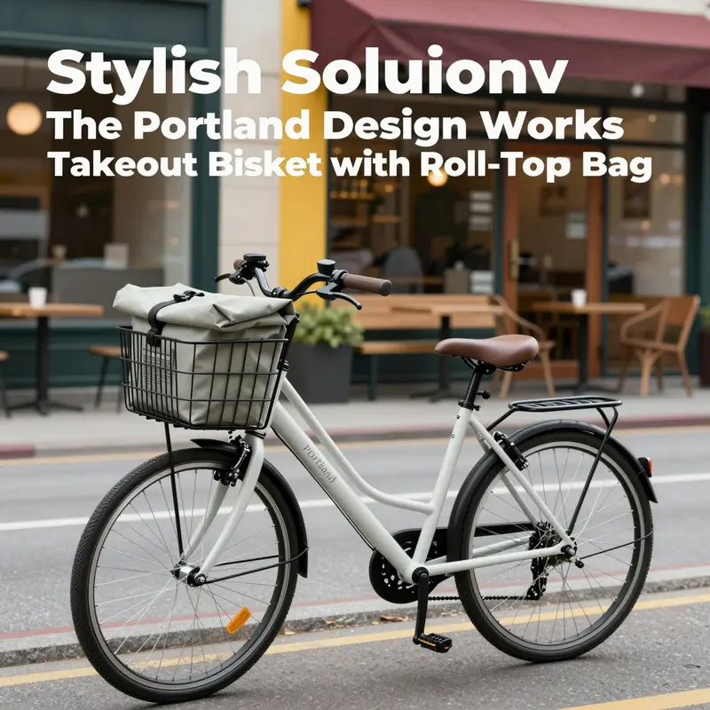 The Portland Design Works Takeout Basket integrates durability and style for urban delivery.