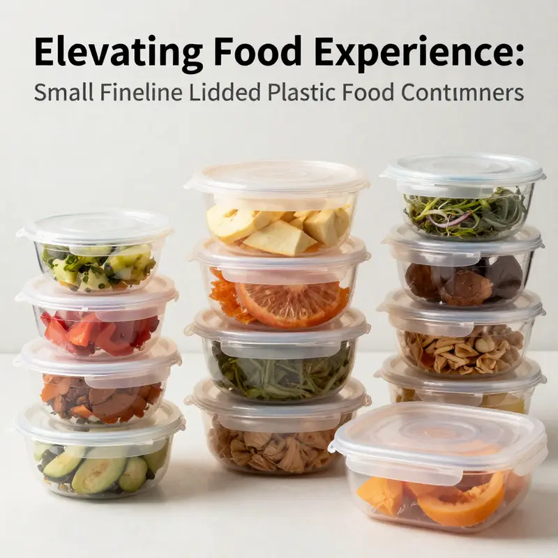 Small fineline lidded plastic food containers exemplify sleek design and functionality, ideal for food storage and serving.