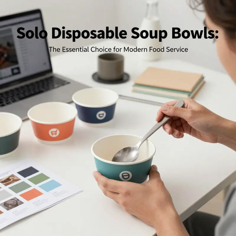A variety of solo disposable soup bowls showcasing innovations in materials, including eco-friendly and heat-resistant options.