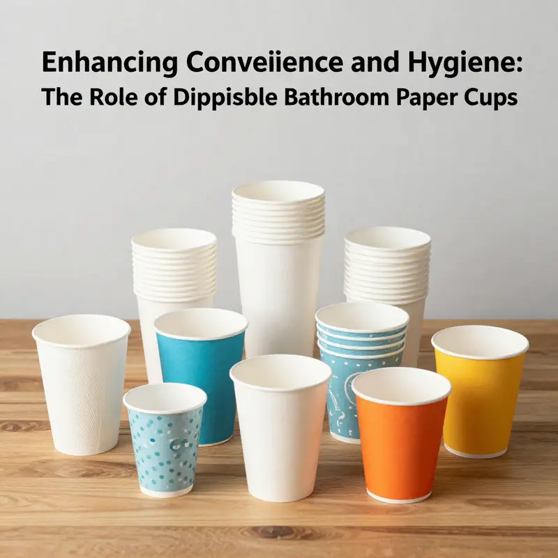 Public bathroom with accessible disposable paper cup dispenser, highlighting hygiene and convenience.