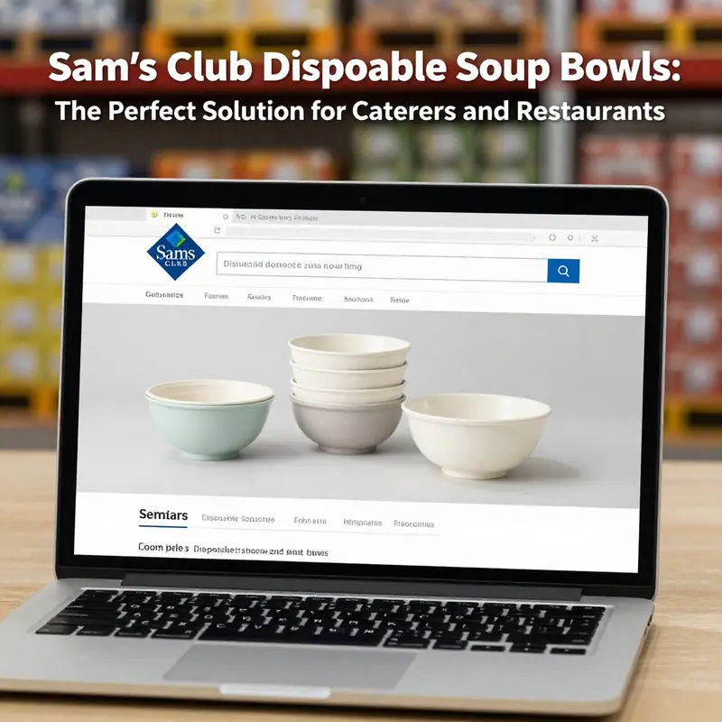 A variety of disposable soup bowls highlighting different materials and finishes.