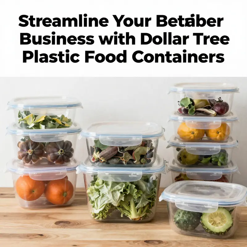 Variety of Dollar Tree plastic food containers showcasing different types and sizes for kitchen organization.