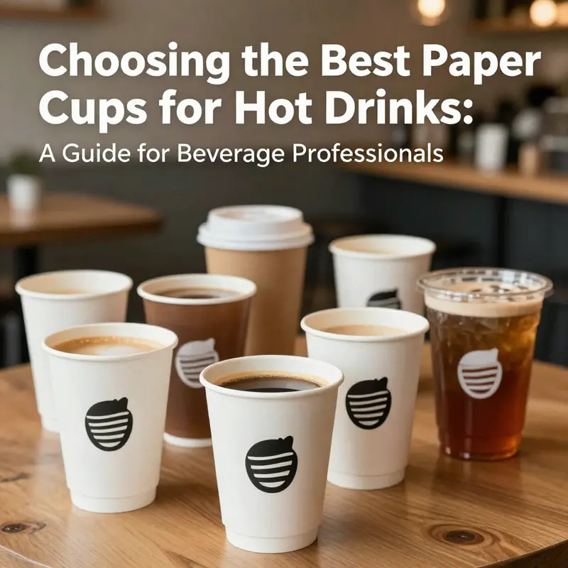 Various double-wall paper cups designed for hot drinks, illustrating their insulation capabilities and professional appearance.