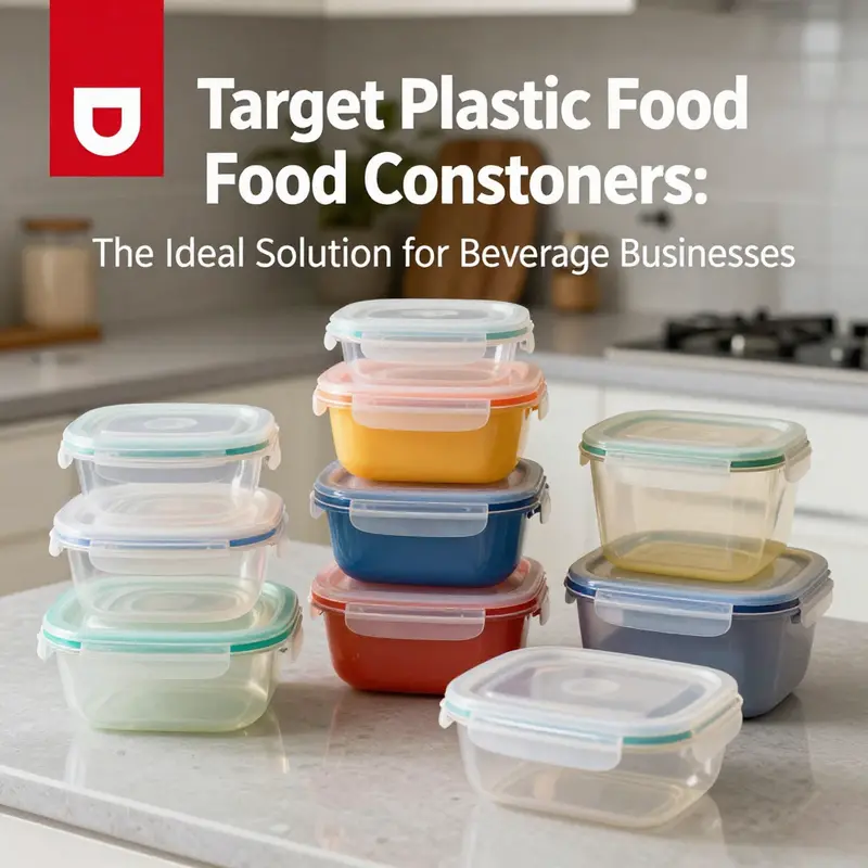 Sturdy Target plastic food storage containers designed for safe food storage.