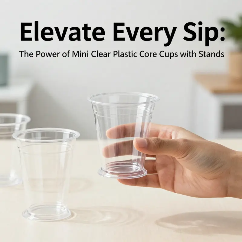 Mini clear plastic cone cups on display, ideal for serving colorful frozen treats at various events.