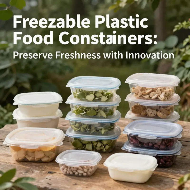 A showcase of innovative freezable plastic food containers designed for efficiency and preservation.