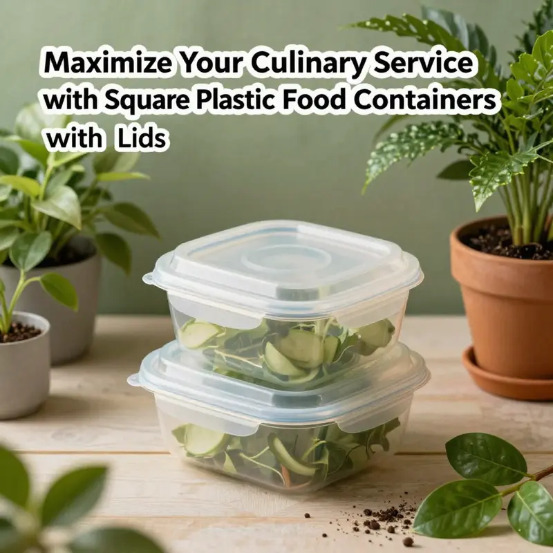 Efficient organization and storage of food items using square plastic food containers in a professional kitchen.