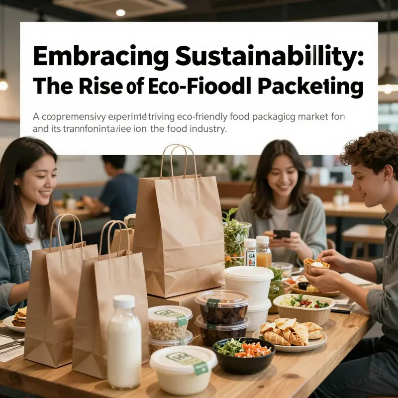 A snapshot of eco-friendly food packaging displayed in a restaurant, illustrating sustainable choices available to consumers.