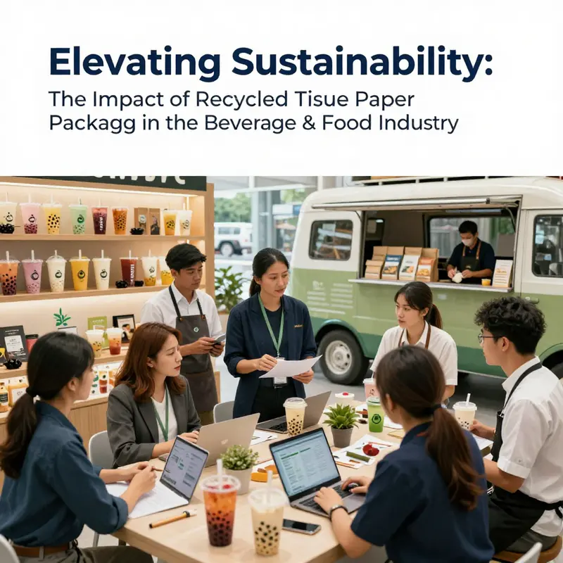 Recycled tissue paper packaging elegantly displayed to reflect its sustainable nature.