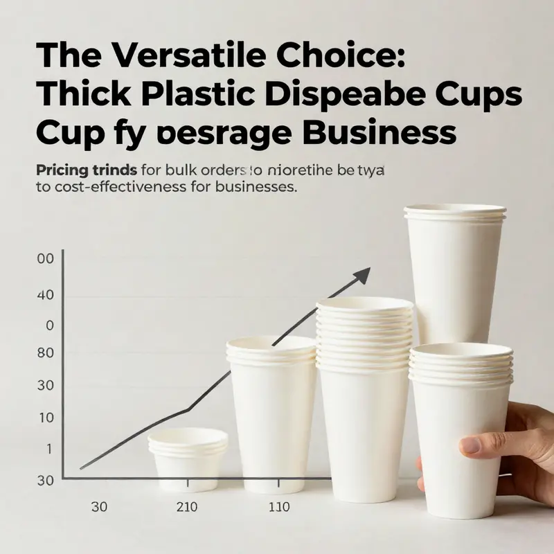 Thick plastic disposable cups proven durable in a bubble tea shop environment.