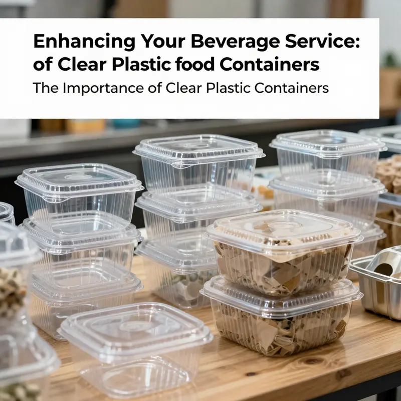 A variety of clear plastic food containers suitable for different storage needs in food service.