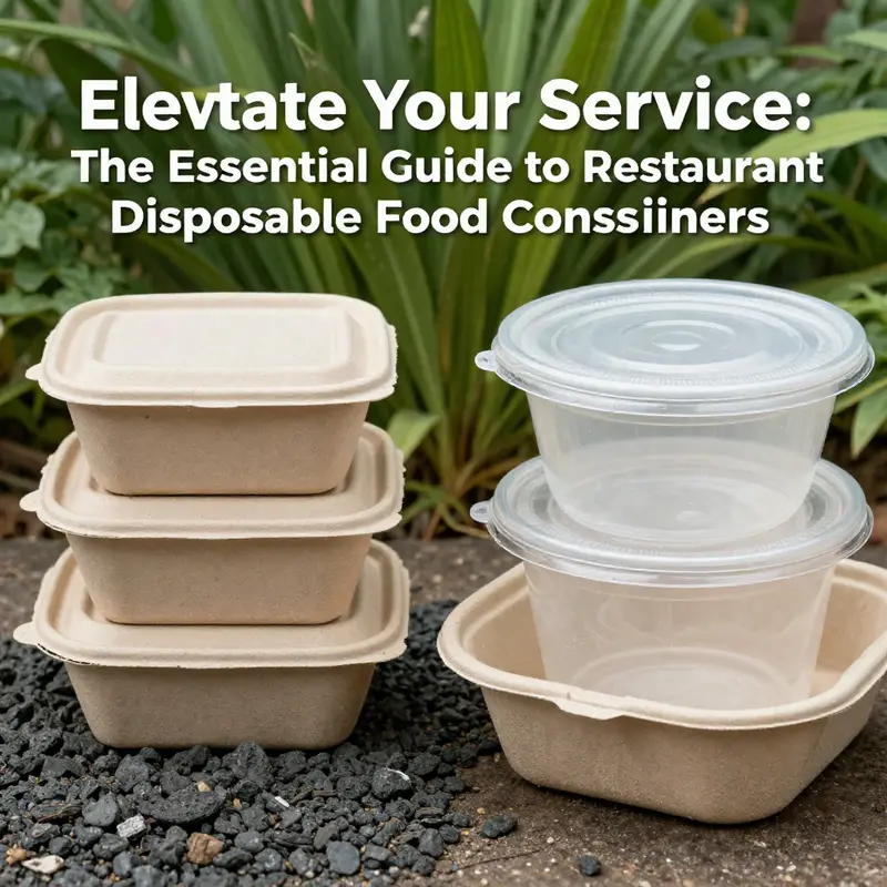 A diverse selection of innovative disposable food containers showcasing the range of materials available for modern restaurants.