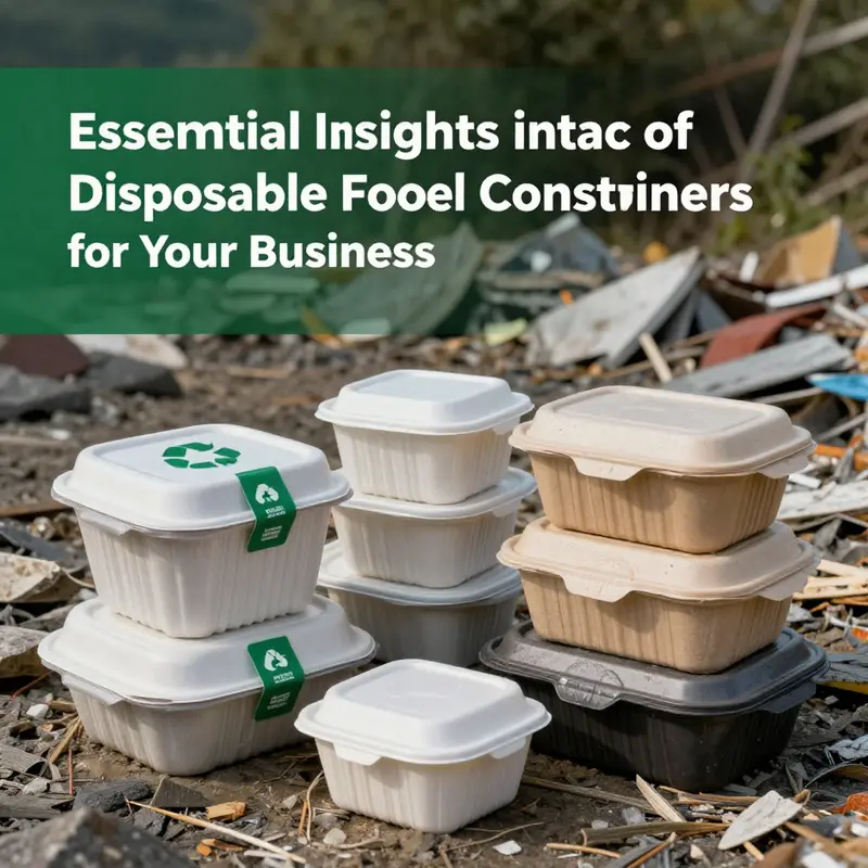 A variety of disposable food containers showcasing different materials suitable for diverse food service needs.