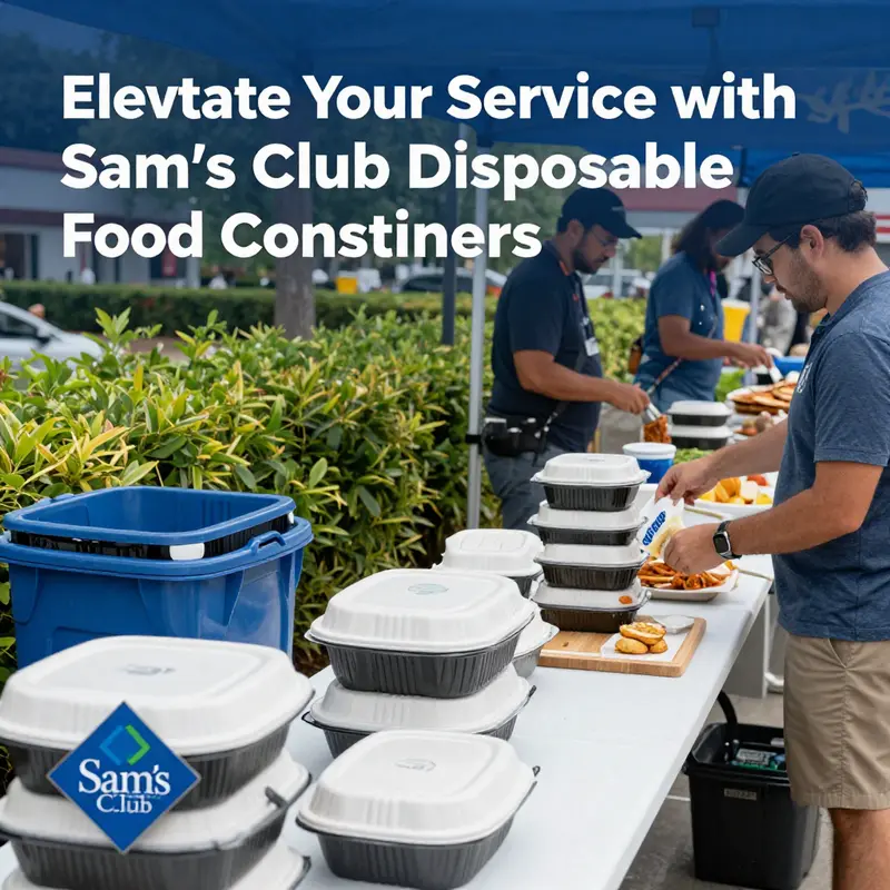 An array of Sam’s Club disposable food containers suited for various food service needs.